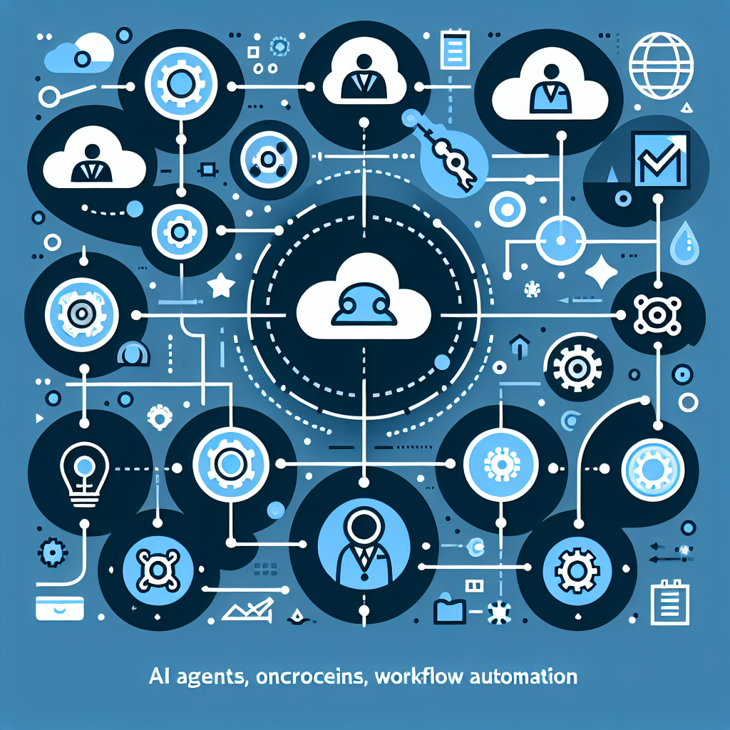 Keyvisual: vernetzte KI-Agenten und Workflow-Orchestrierung in der Cloud