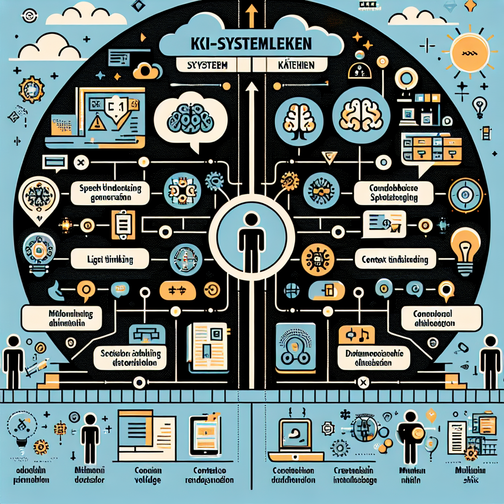 Infografik über KI-Fähigkeiten und menschliche Kompetenzen