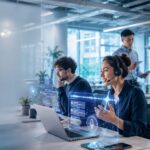 Team arbeitet mit Sprach- und Bild-KI als Symbol für Microsofts wachsende eigene MAI-Modellfamilie