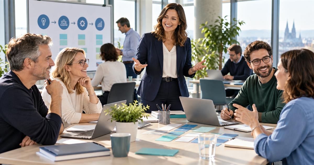 Trainerin leitet eine praxisnahe Microsoft-Copilot-Schulung